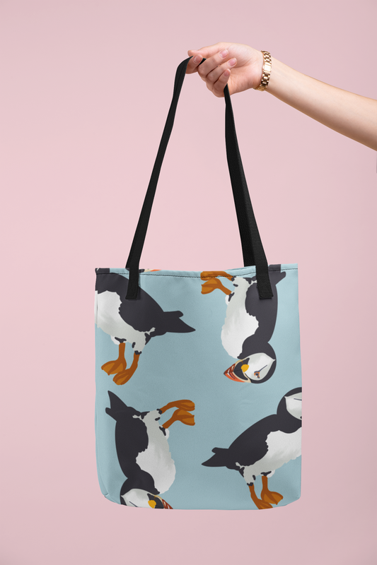 Puffin Tote Bag | Funny Bird Lover Gift for Pun Enthusiasts