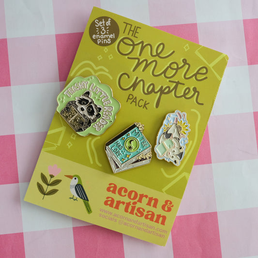 One More Chapter Enamel Pin Set