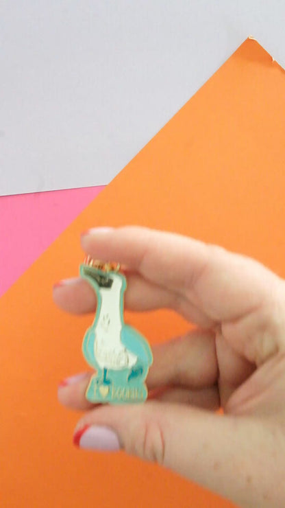 I Love Boobies Blue-Footed Booby Keychain