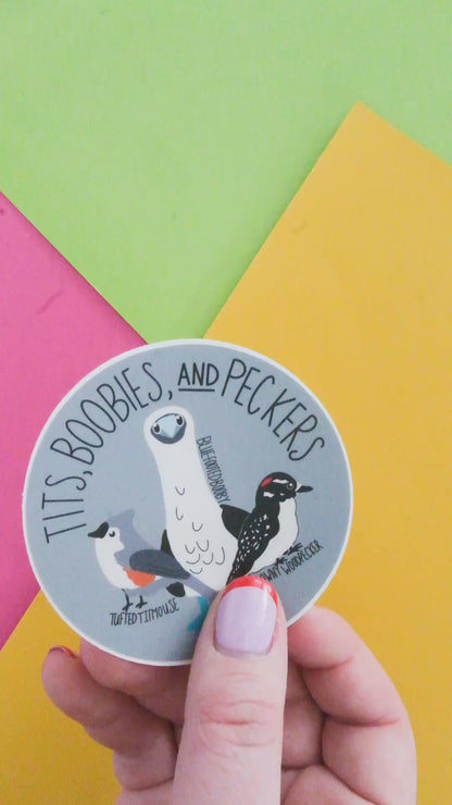 Tits, Boobies & Peckers Vinyl Sticker