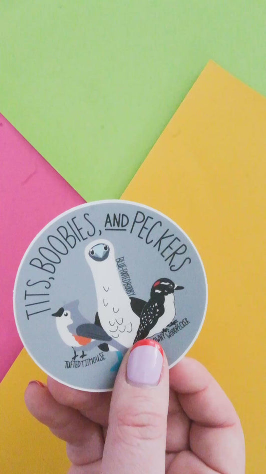 Tits, Boobies & Peckers Vinyl Sticker