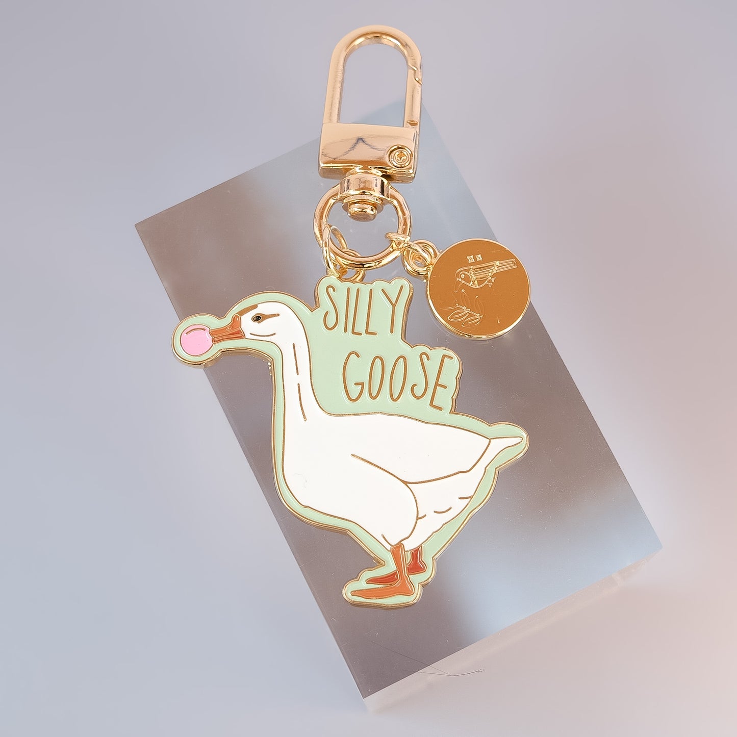 Silly Goose Enamel Keychain | 2" Hard Enamel