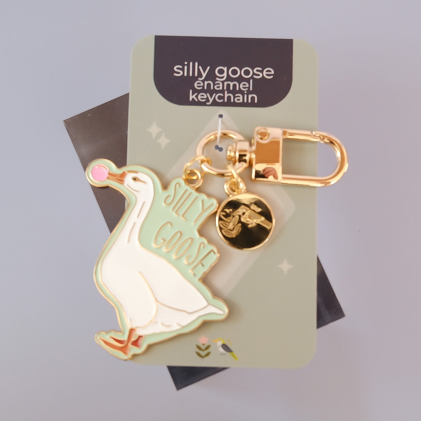 Silly Goose Enamel Keychain | 2" Hard Enamel