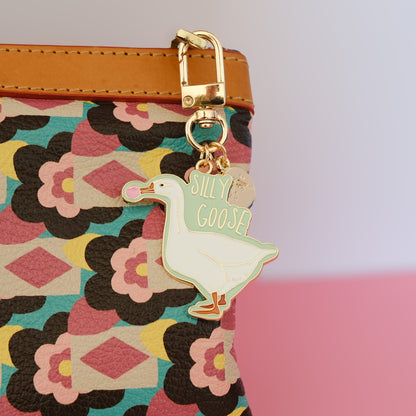 Silly Goose Enamel Keychain | 2" Hard Enamel