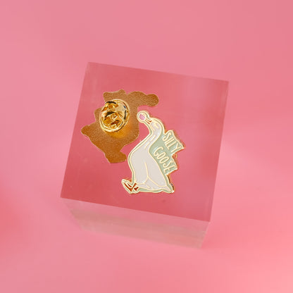 Silly Goose Enamel Pin – Funny Goose Animal Pin