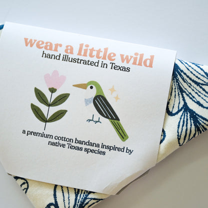 Texas Night & Brush Bandana | 100% Cotton 22" × 22"