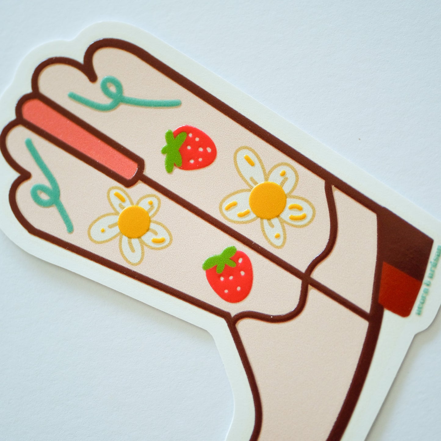 Strawberry Cowgirl Boot Vinyl Sticker | 3" Waterproof Vinyl