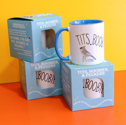 Tits, Boobies & Peckers Mug – Funny Bird Lover Coffee Cup | Acorn & Artisan