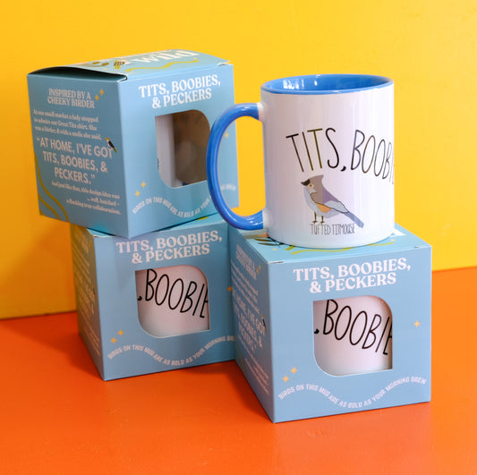 Tits, Boobies & Peckers Mug – Funny Bird Lover Coffee Cup | Acorn & Artisan
