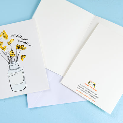 Coneflower & Monarch Greeting Card | Acorn & Artisan