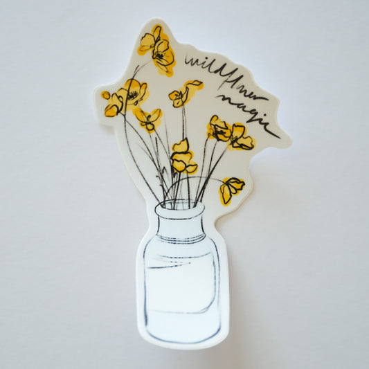 Wildflower Magic Vinyl Sticker | 3" Waterproof Vinyl
